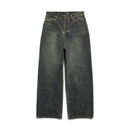 Women's Baggy Pants - Washed Black Pagoda