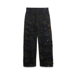 Men's Super Destroyed Baggy Pants - Flat Black
