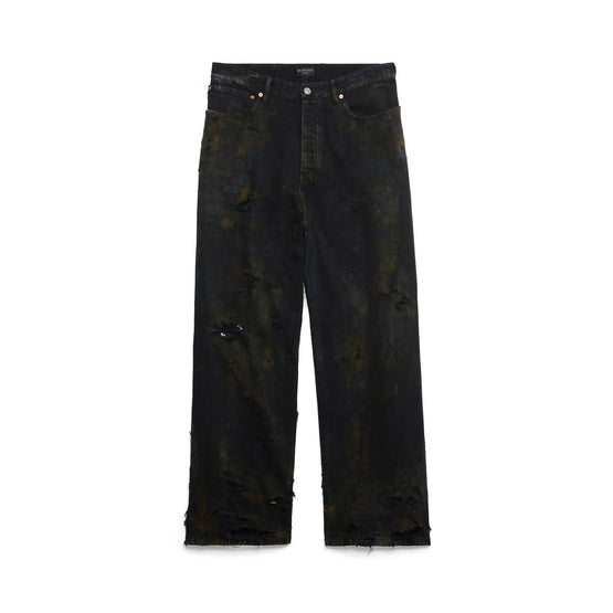 Men's Super Destroyed Baggy Pants - Flat Black