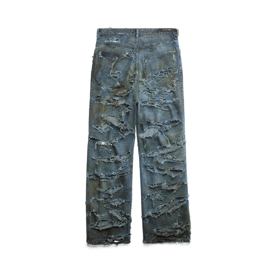 Men's Super Destroyed Baggy Pants - Pale Blue
