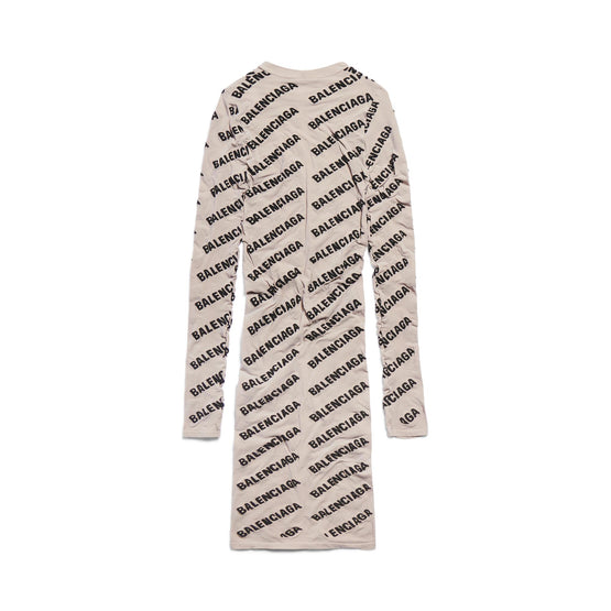 Women's Top Allover Logo - Beige/Black