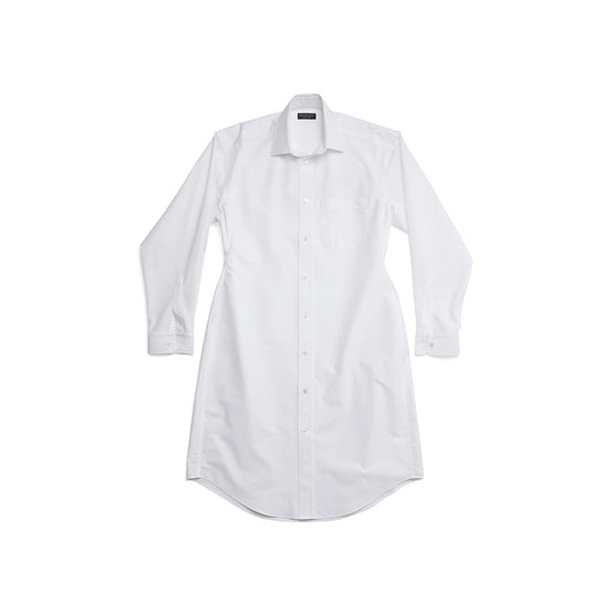 Women's Hourglass Shirt Dress - White