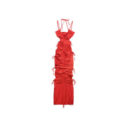 Women's Patched Bikini Dress - Red