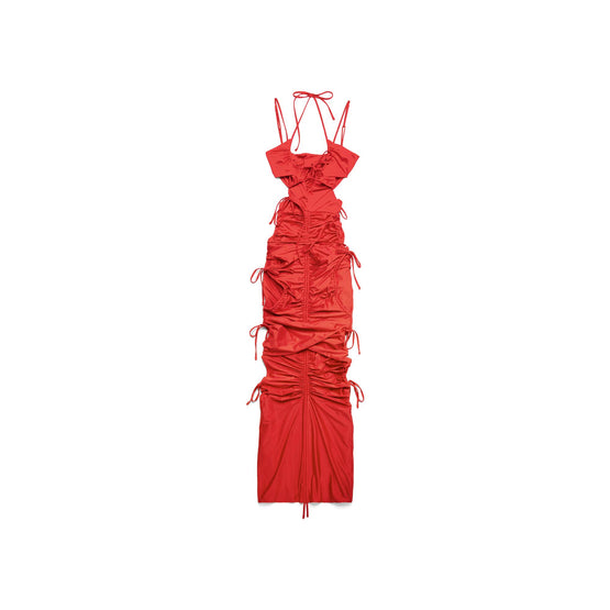 Women's Patched Bikini Dress - Red