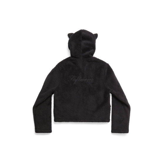 Women's Heart Zip-Up Hoodie - Black