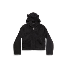 Women's Heart Zip-Up Hoodie - Black