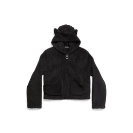 Women's Heart Zip-Up Hoodie - Black