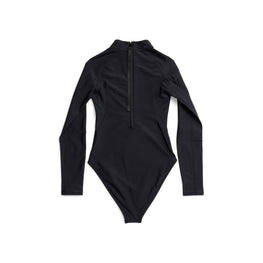 Women's L/S Swimsuit - Black/White
