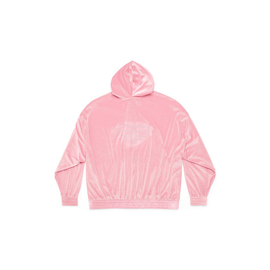 Women's Oversized Zip-Up Hoodie - Pink
