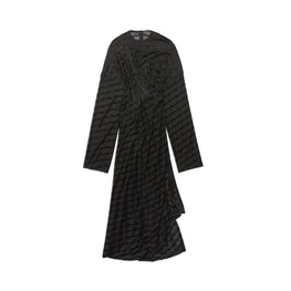 Women's Front Drape Dress - Black