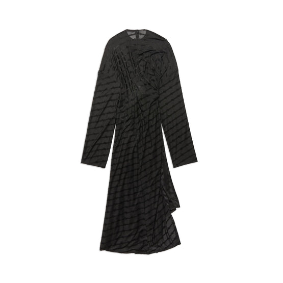 Women's Front Drape Dress - Black