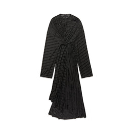 Women's Front Drape Dress - Black