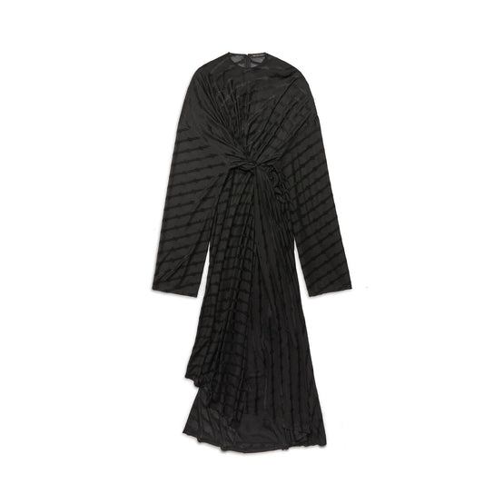Women's Front Drape Dress - Black