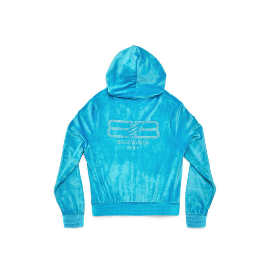 Women's Fitted Zip Up Hoodie - Azure