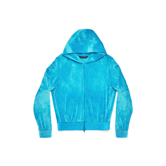 Women's Fitted Zip Up Hoodie - Azure