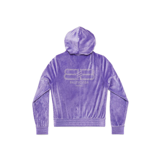 Women's Fitted Zip Up Hoodie - Lilac