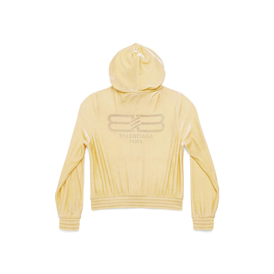 Women's Fitted Zip-Up Hoodie - Cream