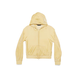 Women's Fitted Zip-Up Hoodie - Cream
