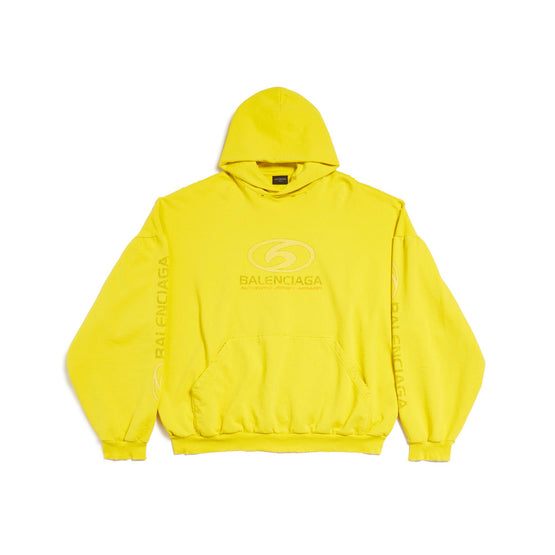 Men's Round Hoodie - Yellow/White