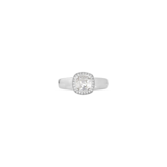 Women's Maxi Solitaire Ring - Silver/Crystal