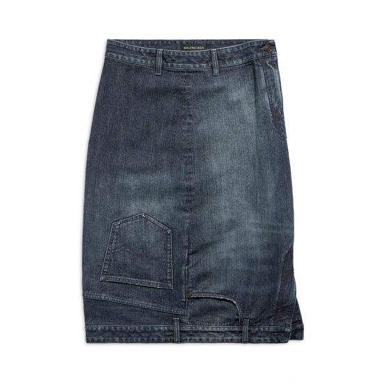 Women's Deconstructed Midi Skirt - Dark Ring