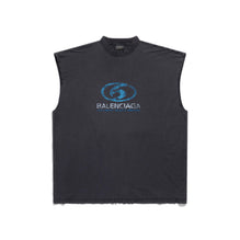 Men's Sleeveless T-Shirt - Faded Black/Blue