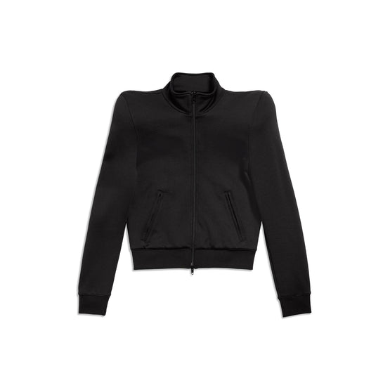 Men's Round Shoulder Jacket - Black/White