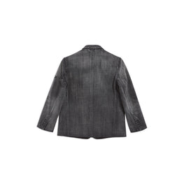 Women's Washed Jacket - Grid Wash Black