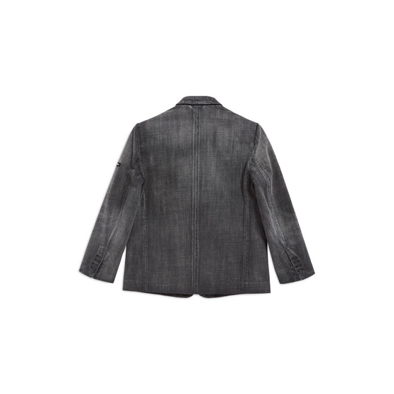 Women's Washed Jacket - Grid Wash Black