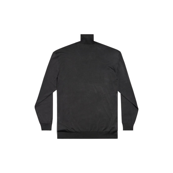 Men's Oversized Turtleneck Sweater - Black