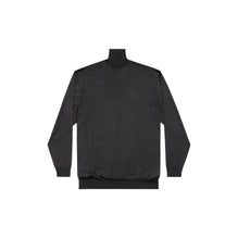 Men's Oversized Turtleneck Sweater - Black