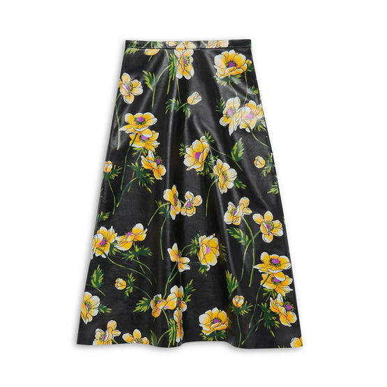 Women's Printed Skirt - Yellow/Black