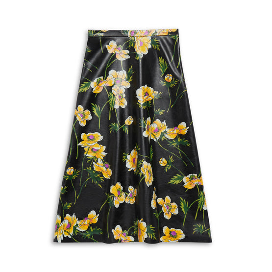 Women's Printed Skirt - Yellow/Black