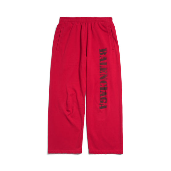 Men's Baggy Sweatpants - Red/Black