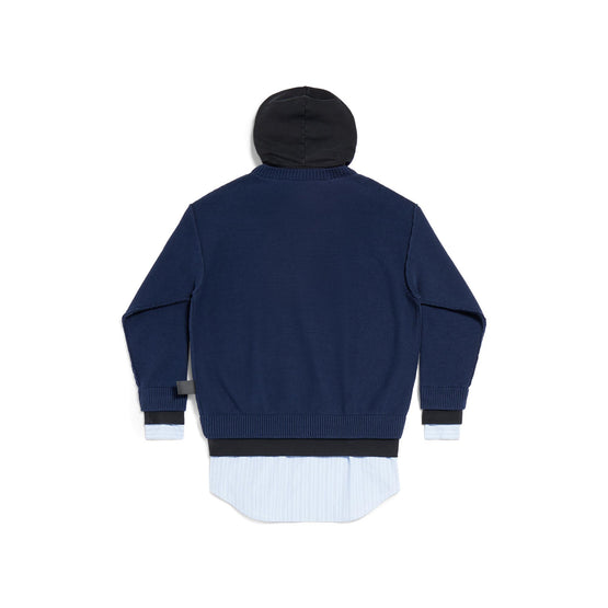 Men's Layered Hoodie - Navy