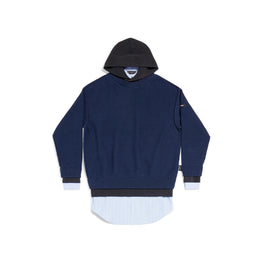 Men's Layered Hoodie - Navy