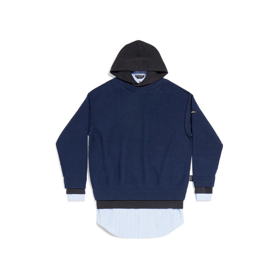 Men's Layered Hoodie - Navy