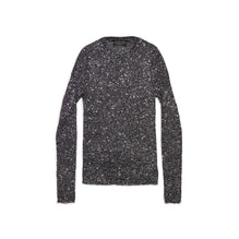 Women's Fitted Crewneck Sweater - Black/Silver