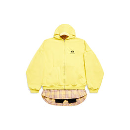 Men's Layered Hoodie - Yellow/Black