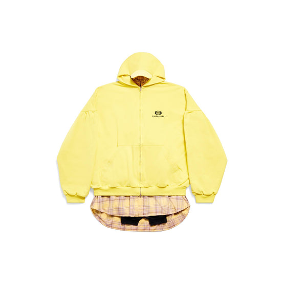 Men's Layered Hoodie - Yellow/Black