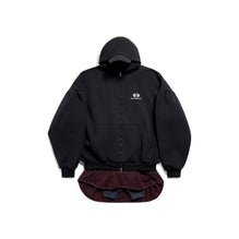 Men's Layered Hoodie - Black/White