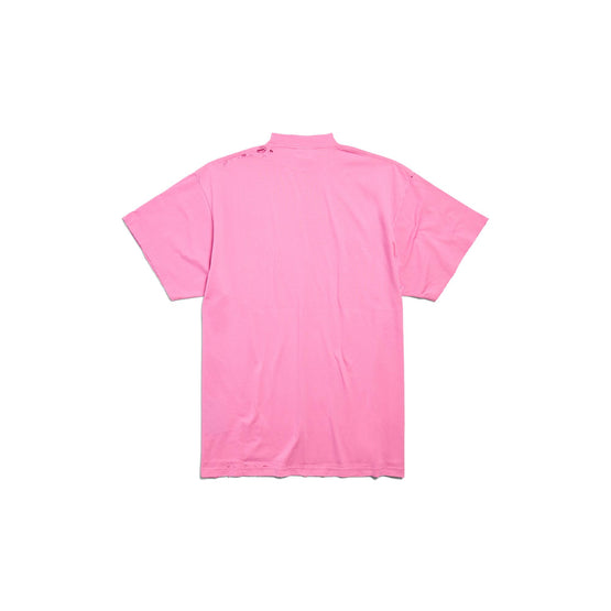 Women's Oversized T-Shirt - Light Pink/White