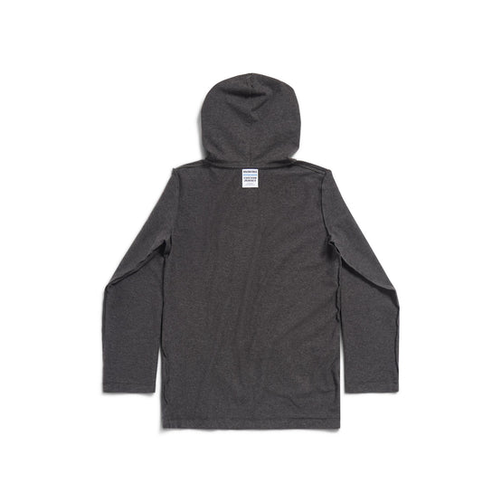 Women's Inside Out L/S Hooded T-Shirt - Dark Heather Grey/W