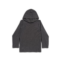 Women's Inside Out L/S Hooded T-Shirt - Dark Heather Grey/W
