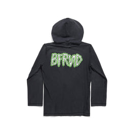 Men's Inside Out L/S Hooded T-Shirt - Faded Black/W