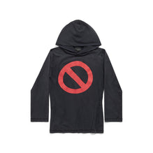 Men's Inside Out L/S Hooded T-Shirt - Faded Black/W