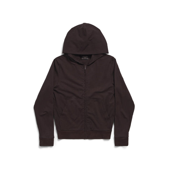 Men's Slim Fit Zip-Up Hoodie - Washed Black