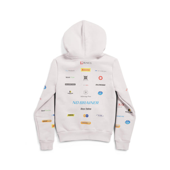 Men's Small Zip-Up Hoodie - Off White