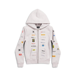 Men's Small Zip-Up Hoodie - Off White