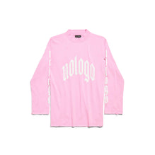 Women's L/S Fitted T-Shirt - Light Pink/White